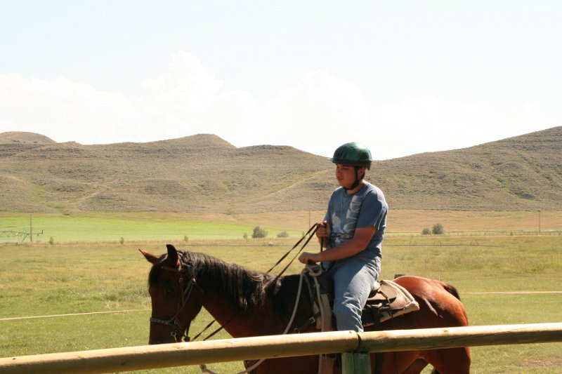 Trip (223).JPG - Kris is horseback riding at a ranch in Gillette, Wyoming